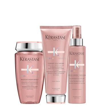 Kérastase, Chroma Absolu, Pflegeroutine mit Shampoo, Conditioner und Hitzeschutz, Für strapaziertes und coloriertes Haar im Sale